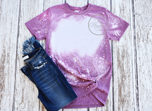 Bleached T Shirt in Gildan Heather Purple